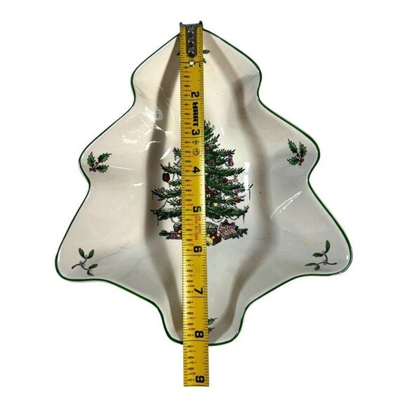 Spode Christmas Tree Dish 8" Candy Nut Dish NEW Holiday Decor With Gift Box - Picture 6 of 6